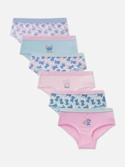 Sous-Vêtement|Primark Lot De 6 Culottes Disney Stitch Bleu