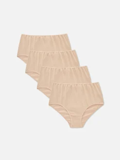 Culotte|Primark Lot De 4 Culottes Hautes Essential Taupe