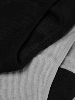 Culotte|Primark Lot De 3 Culottes Menstruelles Côtelées Taille Haute Noir
