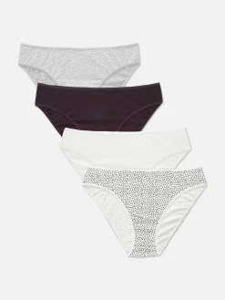 Culotte|Primark Lot De 4 Culottes Pour Tous Les Jours Prune