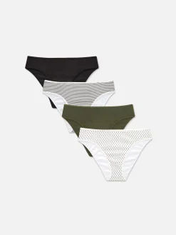 Culotte|Primark Lot De 4 Culottes Tendance Pour Tous Les Jours Vert