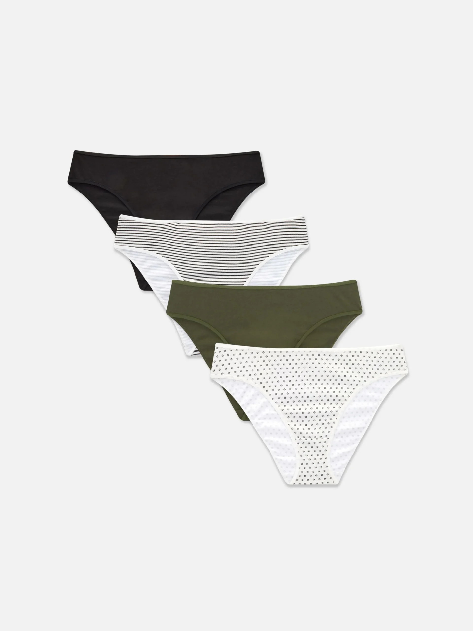 Culotte|Primark Lot De 4 Culottes Tendance Pour Tous Les Jours Vert
