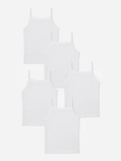 Sous-Vêtement|Primark Lot De 5 Débardeurs Blanc
