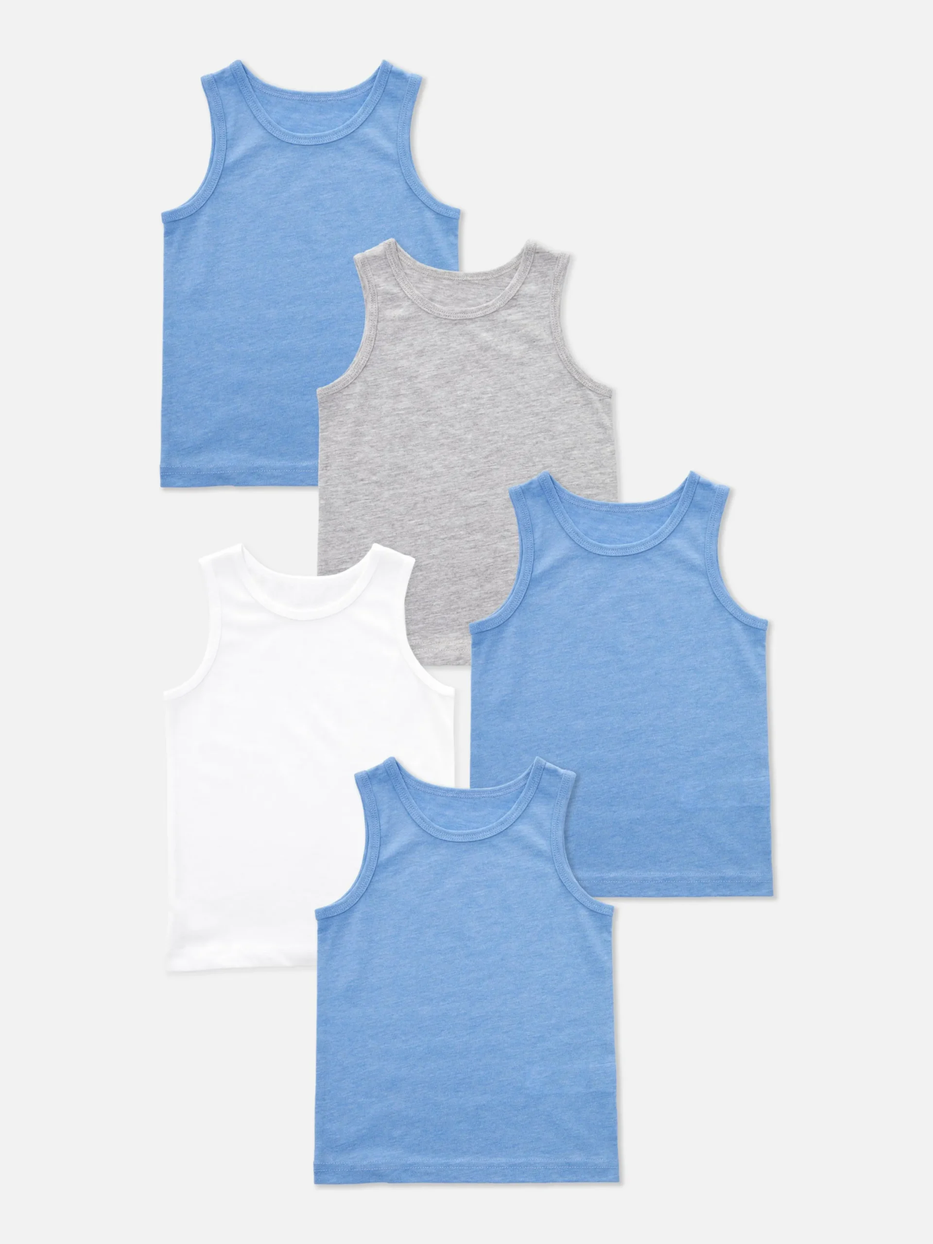 Sous-Vêtement|Primark Lot De 5 Débardeurs Gris