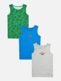 Sous-Vêtement|Primark Lot De 3 Débardeurs Tortue Ninja Multicolore