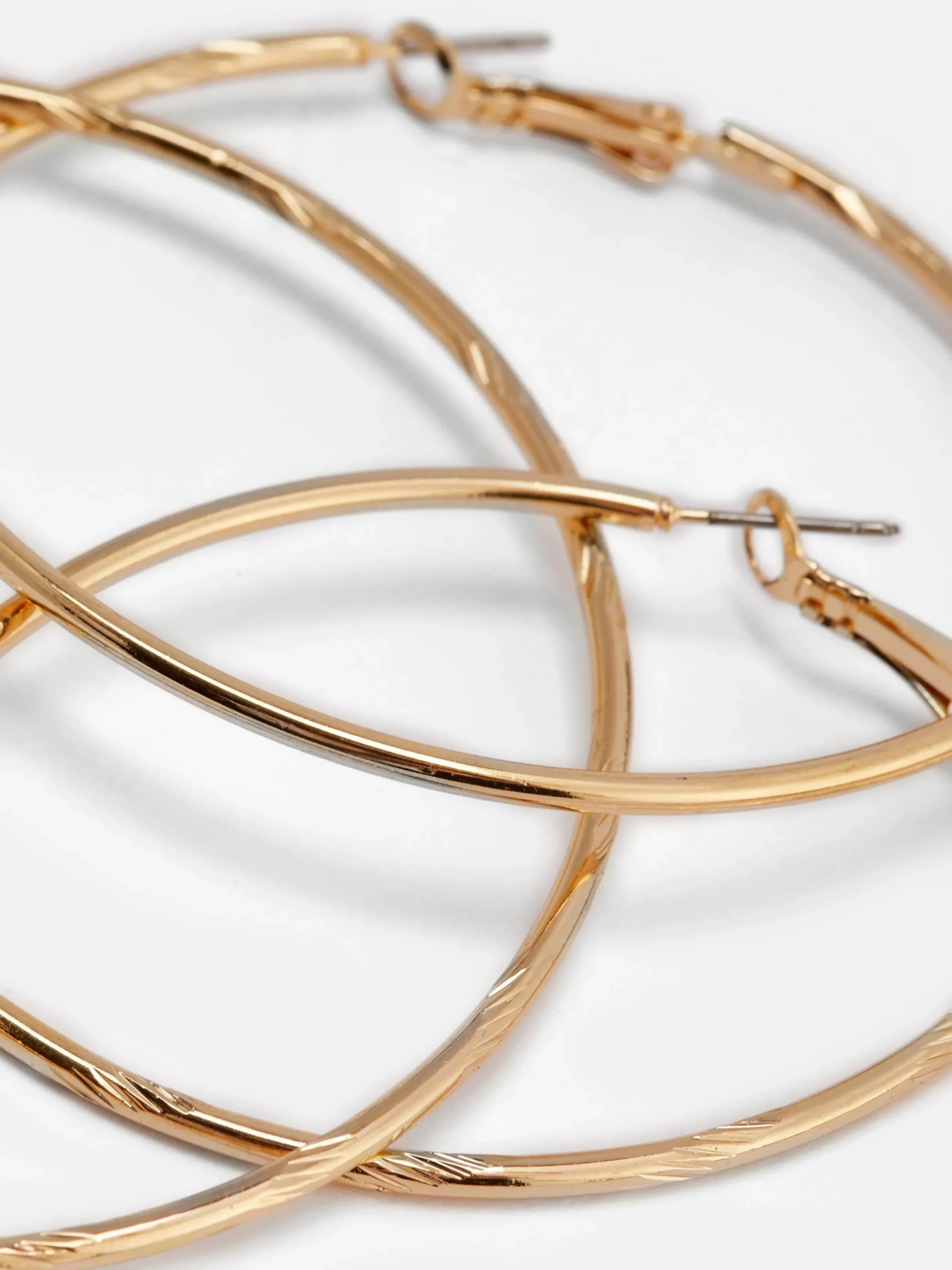 Bijoux|Primark Lot De 2 Grandes Paires De Créoles Jaune