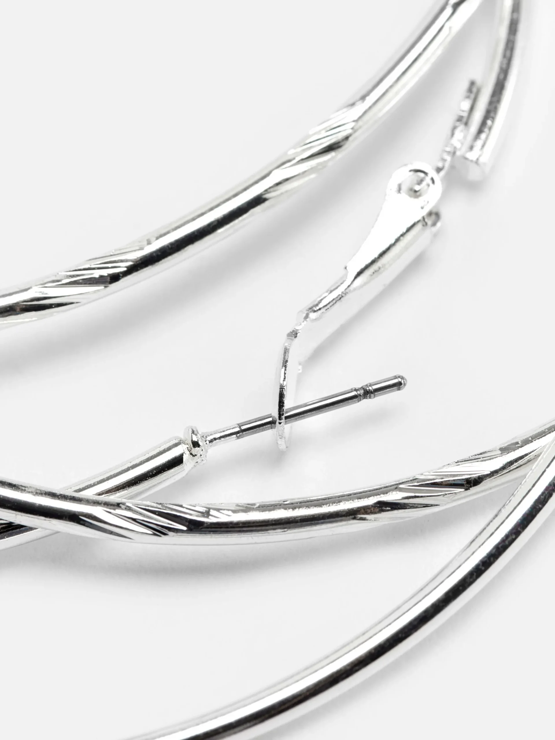 Bijoux|Primark Lot De 2 Grandes Paires De Créoles Blanc