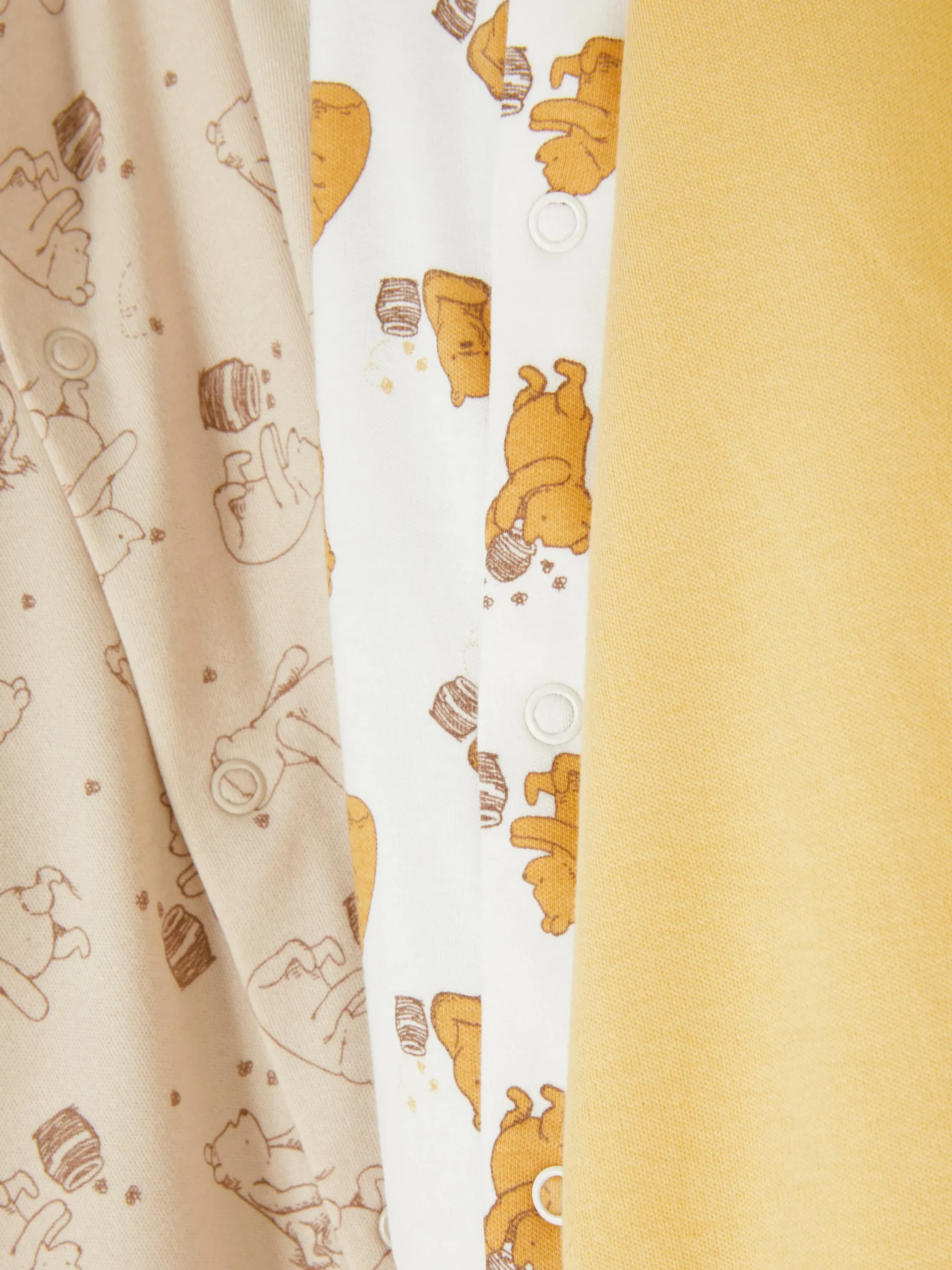 Grenouillères Et Gigoteuses|Primark Lot De 3 Grenouillères Disney Winnie L'ourson Gris