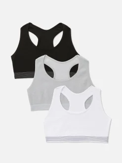 Sous-Vêtement|Primark Lot De 3 Hauts Courts Sans Coutures à Dos Nageur Multicolore