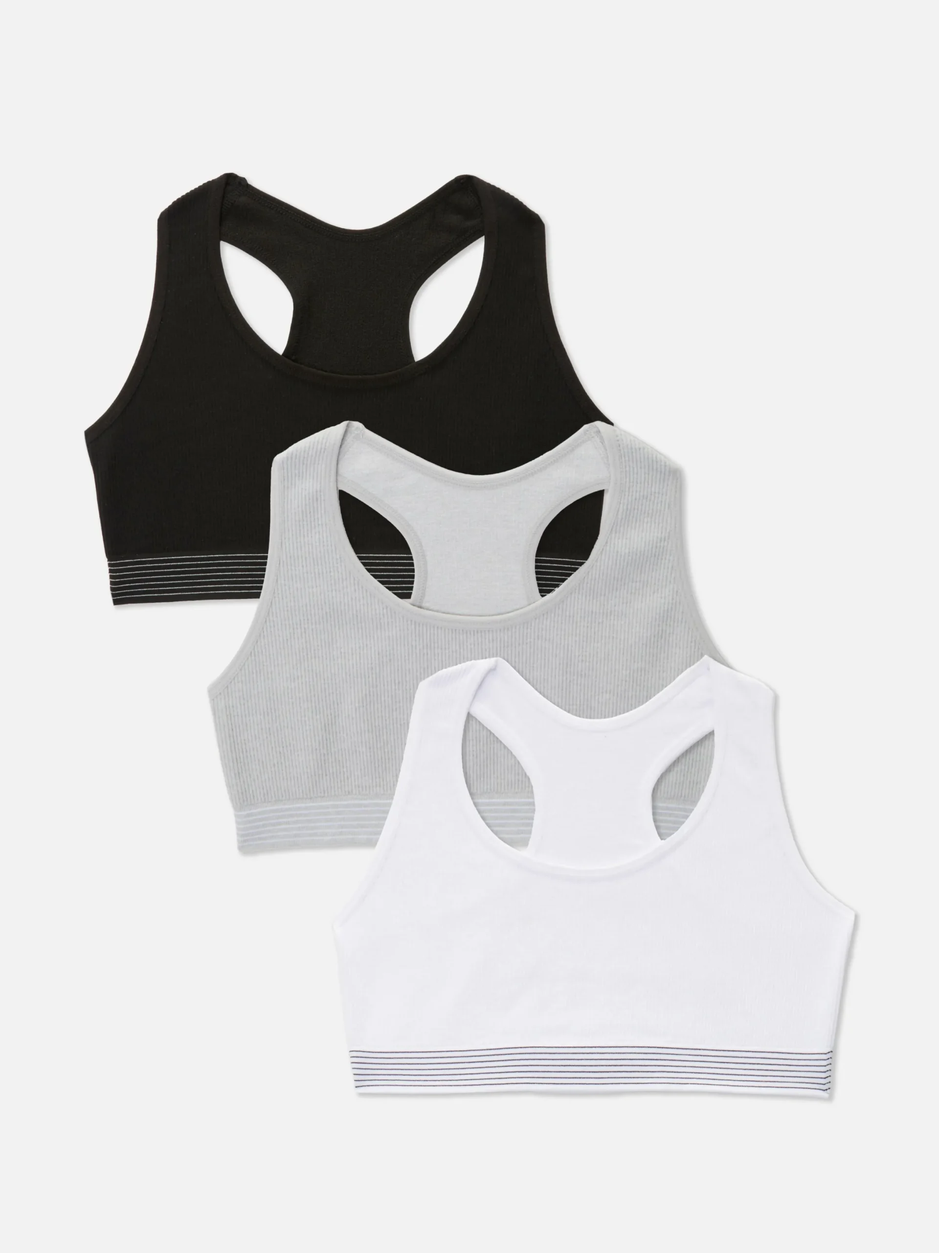 Sous-Vêtement|Primark Lot De 3 Hauts Courts Sans Coutures à Dos Nageur Multicolore