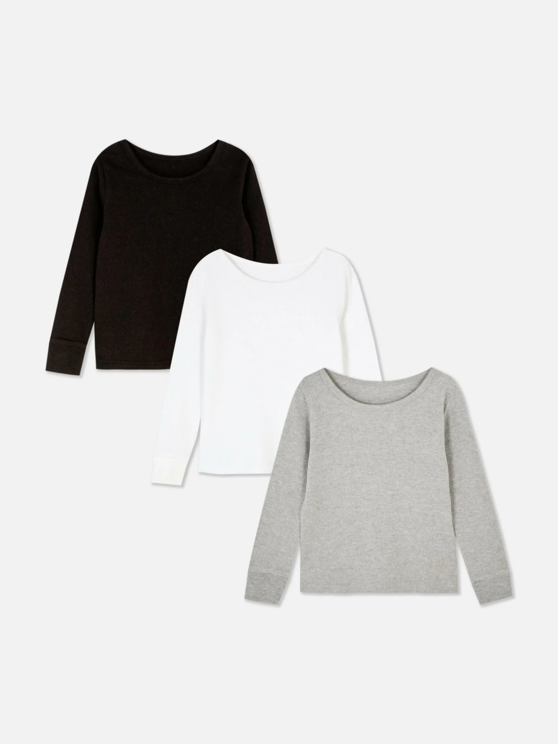 Sous-Vêtement|Primark Lot De 3 Hauts Thermiques à Manches Longues Multicolore