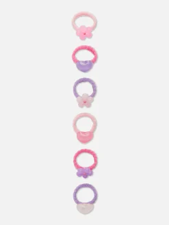 Accessoires Cheveux|Primark Lot De 6 élastiques à Breloques Fantaisie Pour Les Cheveux Multicolore