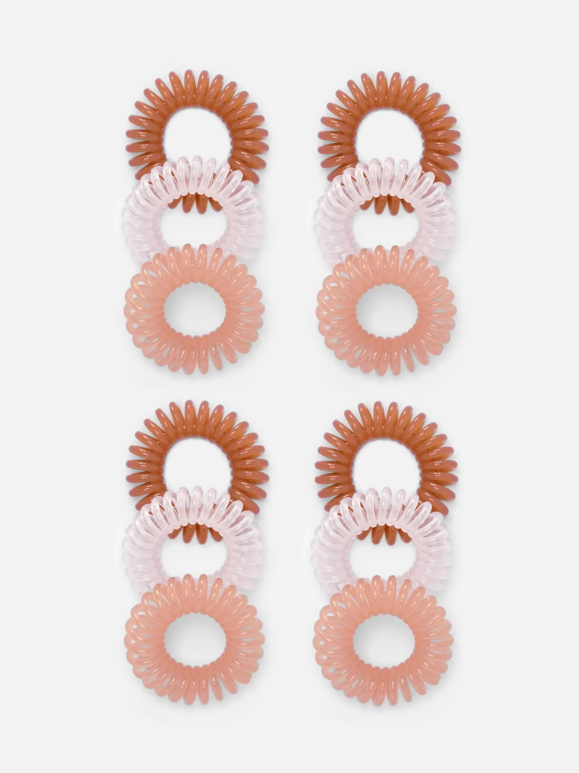 Accessoires Cheveux|Primark Lot De 12 élastiques Pour Cheveux En Spirale Transparent