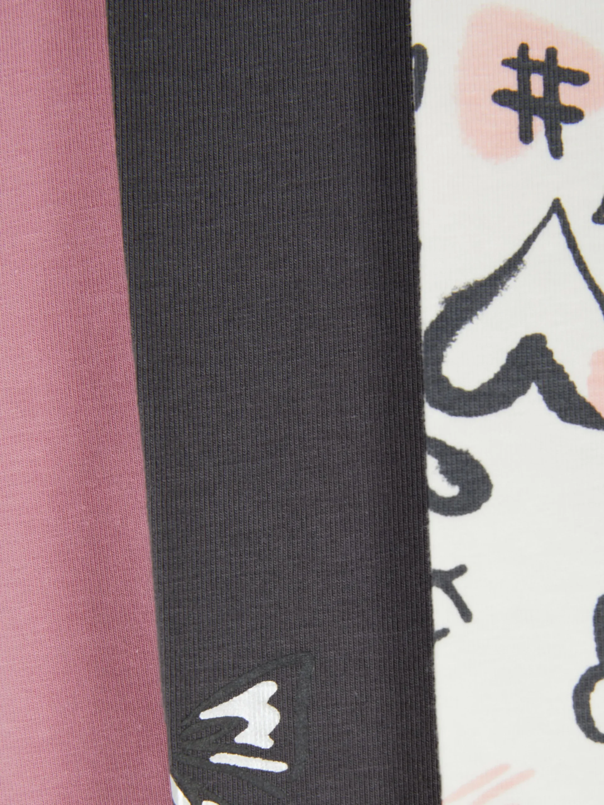 Pantalons Et Leggings|Primark Lot De 3 Leggings à Motifs Variés Anthracite