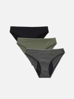 Culotte|Primark Lot De 3 Mini Culottes Menstruelles Variées Kaki