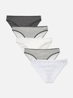 Culotte|Primark Lot De 5 Mini Culottes Quotidiennes Gris