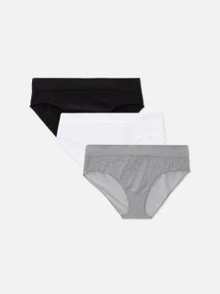 Culotte|Primark Lot De 3 Mini Culottes Sans Couture Noir/Blanc
