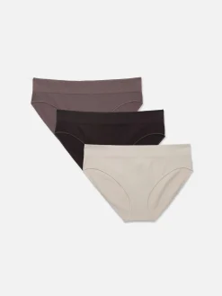 Culotte|Primark Lot De 3 Mini Culottes Sans Couture Figue