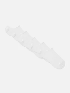Chaussettes|Primark Lot De 5 Paires De Chaussettes Invisibles Blanc