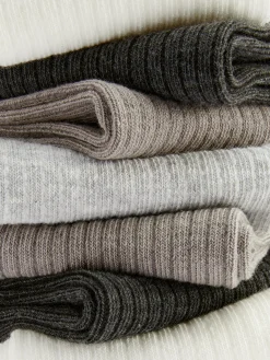 Chaussettes|Primark Lot De 7 Paires De Chaussettes De Sport Côtelées Ton Sur Ton Gris