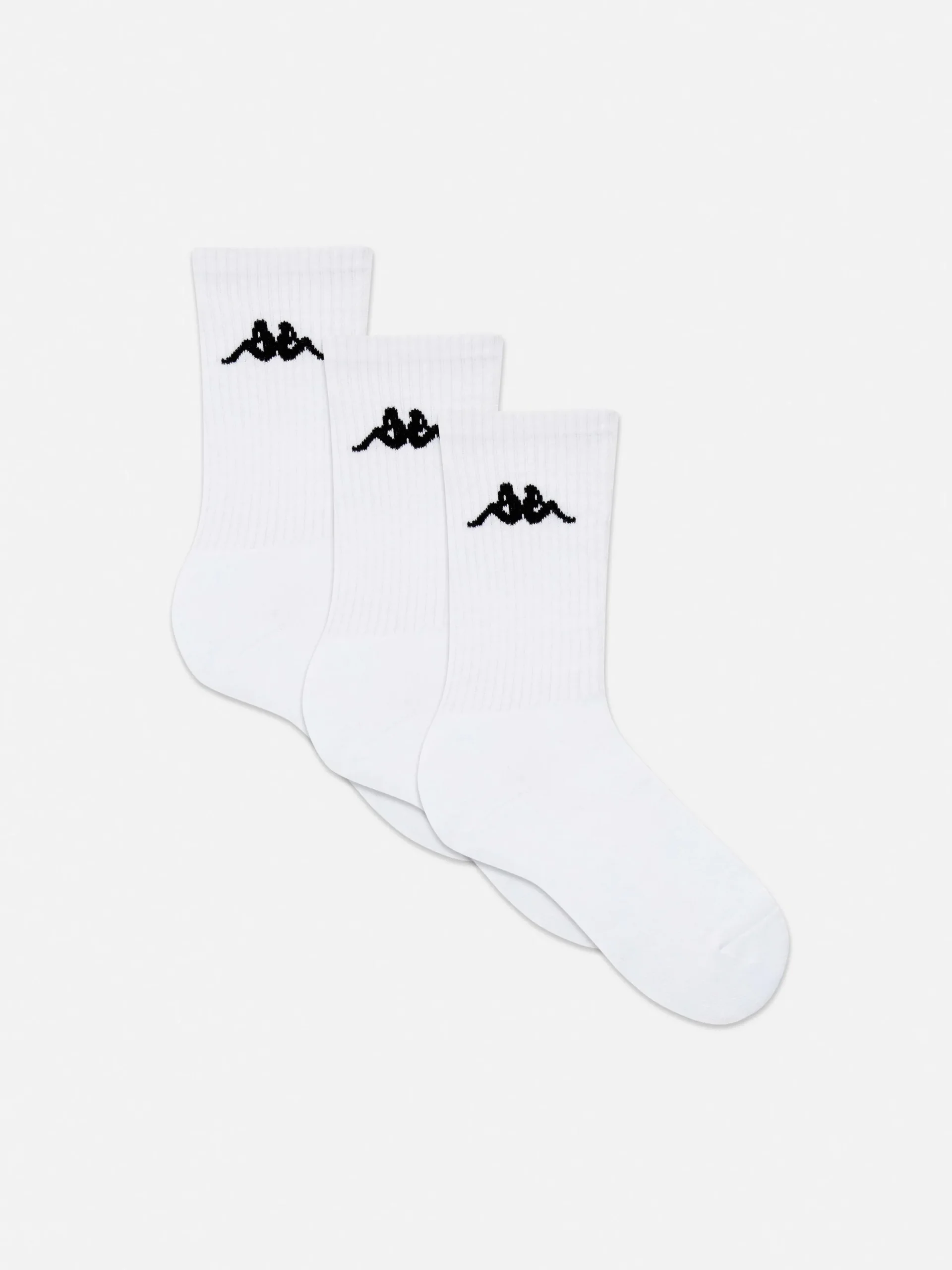 Chaussettes|Primark Lot De 3 Paires De Chaussettes Côtelées Kappa X Blanc