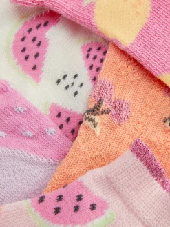 Chaussettes Et Collants|Primark Lot De 5 Paires De Chaussettes Pour Baskets à Motifs Fruits Multicolore
