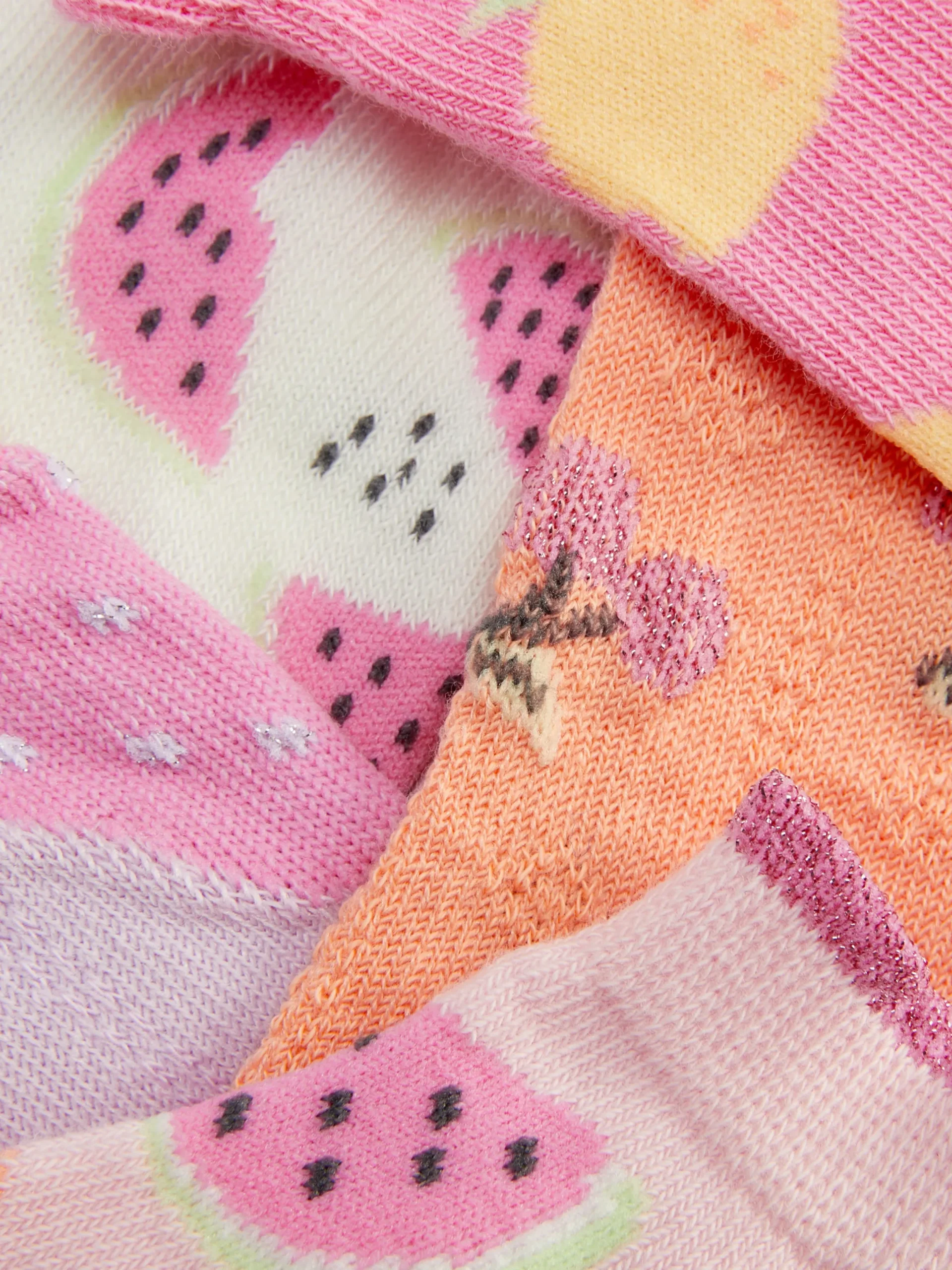 Chaussettes Et Collants|Primark Lot De 5 Paires De Chaussettes Pour Baskets à Motifs Fruits Multicolore