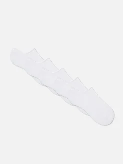 Chaussettes|Primark Lot De 5 Paires De Chaussettes Invisibles Blanc