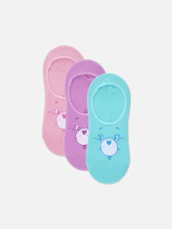 Chaussettes|Primark Lot De 3 Paires De Chaussettes Invisibles Bisounours Ivoire