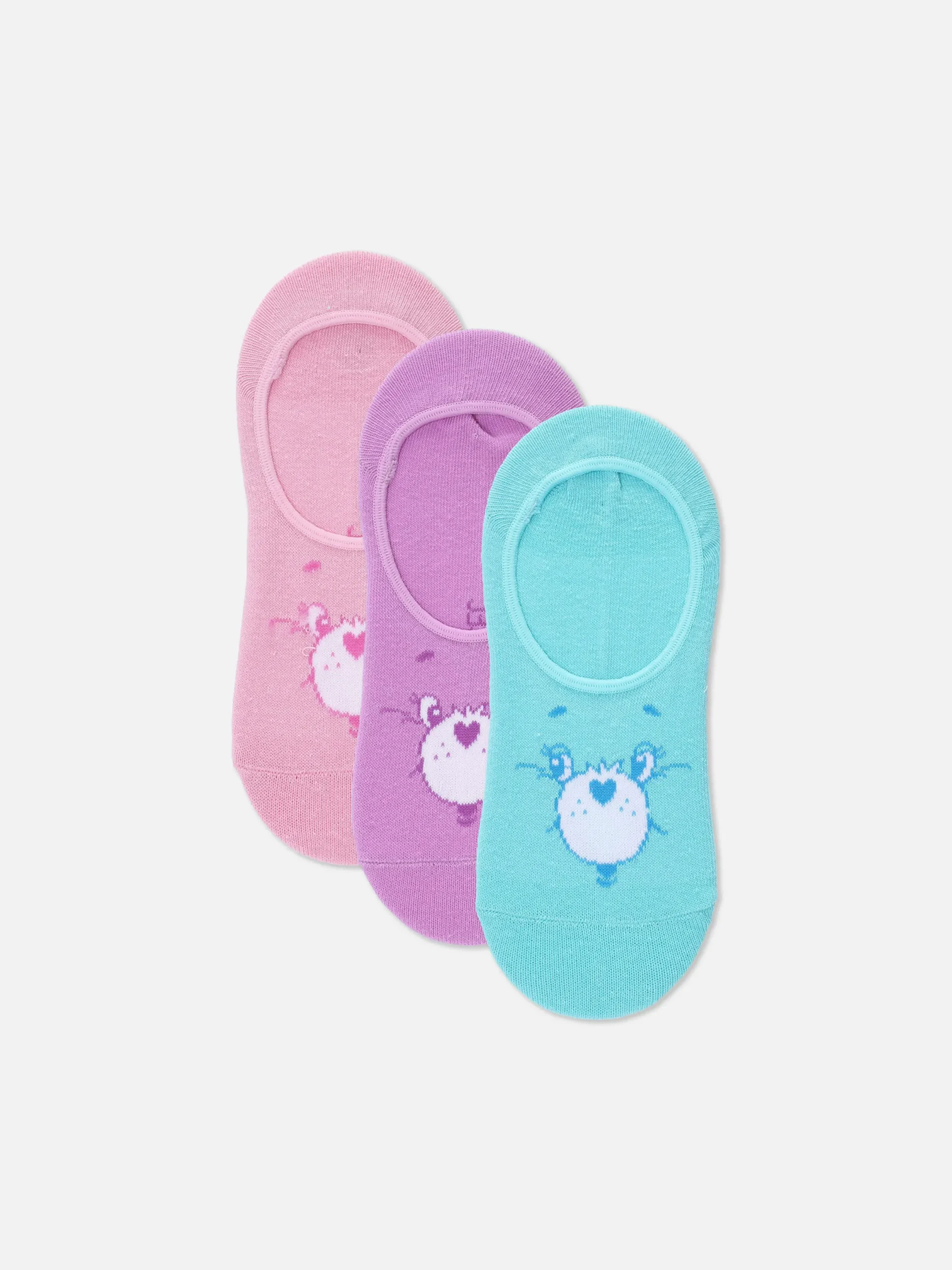 Chaussettes|Primark Lot De 3 Paires De Chaussettes Invisibles Bisounours Ivoire