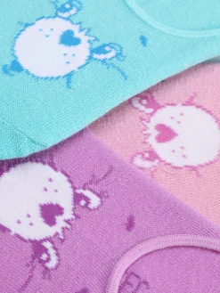 Chaussettes|Primark Lot De 3 Paires De Chaussettes Invisibles Bisounours Ivoire