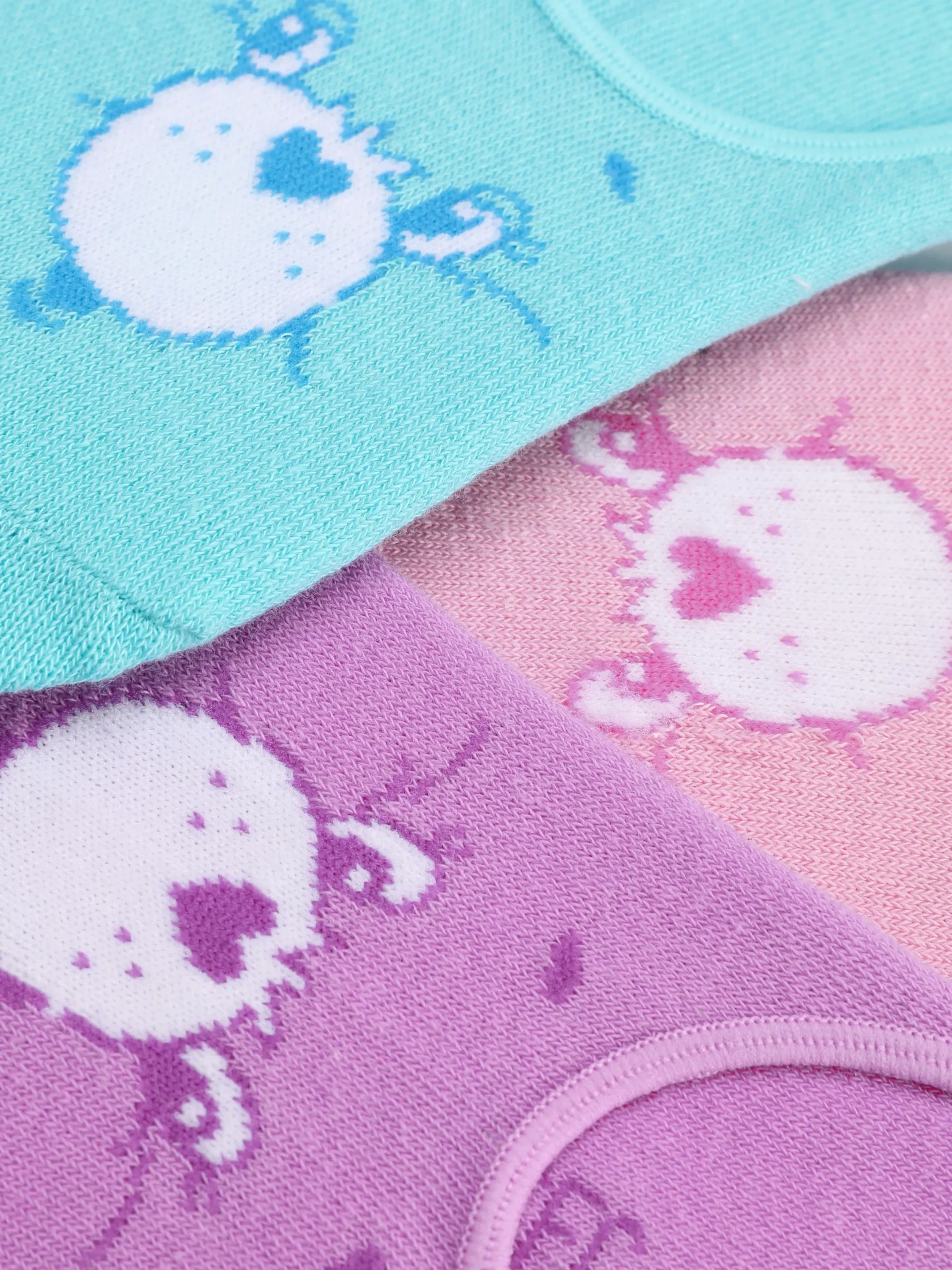 Chaussettes|Primark Lot De 3 Paires De Chaussettes Invisibles Bisounours Ivoire