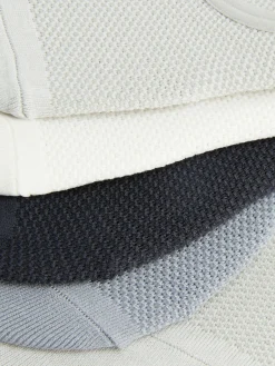 Chaussettes|Primark Lot De 5 Paires De Chaussettes Ton Sur Ton Texturées Bleu foncé
