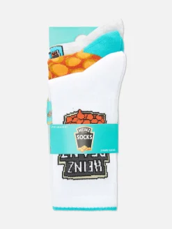 Chaussettes|Primark Lot De 3 Paires De Chaussettes Heinz Beans Turquoise