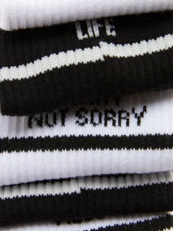 Chaussettes|Primark Lot De 5 Paires De Chaussettes Blanc/Noir