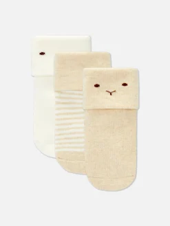 Chaussettes Et Collants|Primark Lot De 3 Paires De Chaussettes Bébé En Tissu-éponge Gris