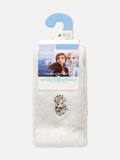 Chaussettes Et Collants|Primark Lot De 2 Paires De Chaussettes Chaudes Disney La Reine Des Neiges Bleu