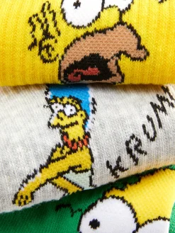 Chaussettes|Primark Lot De 3 Paires De Chaussettes Les Simpson Multicolore