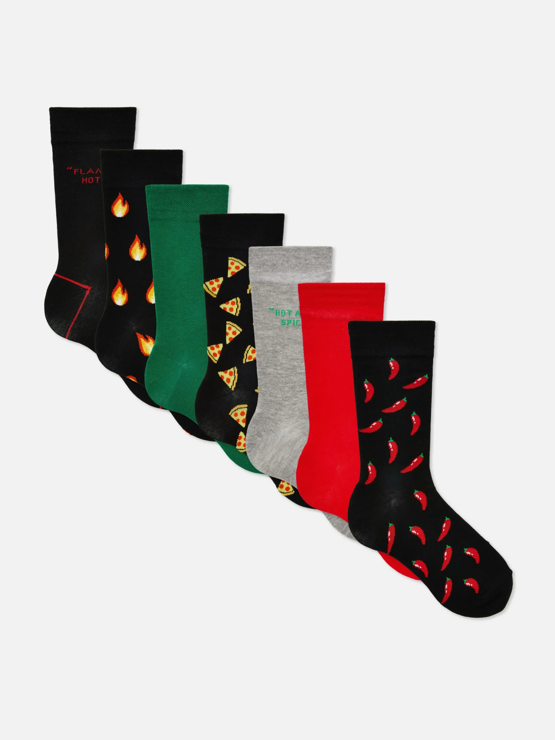 Chaussettes|Primark Lot De 7 Paires De Chaussettes à Motifs Variés Multicolore