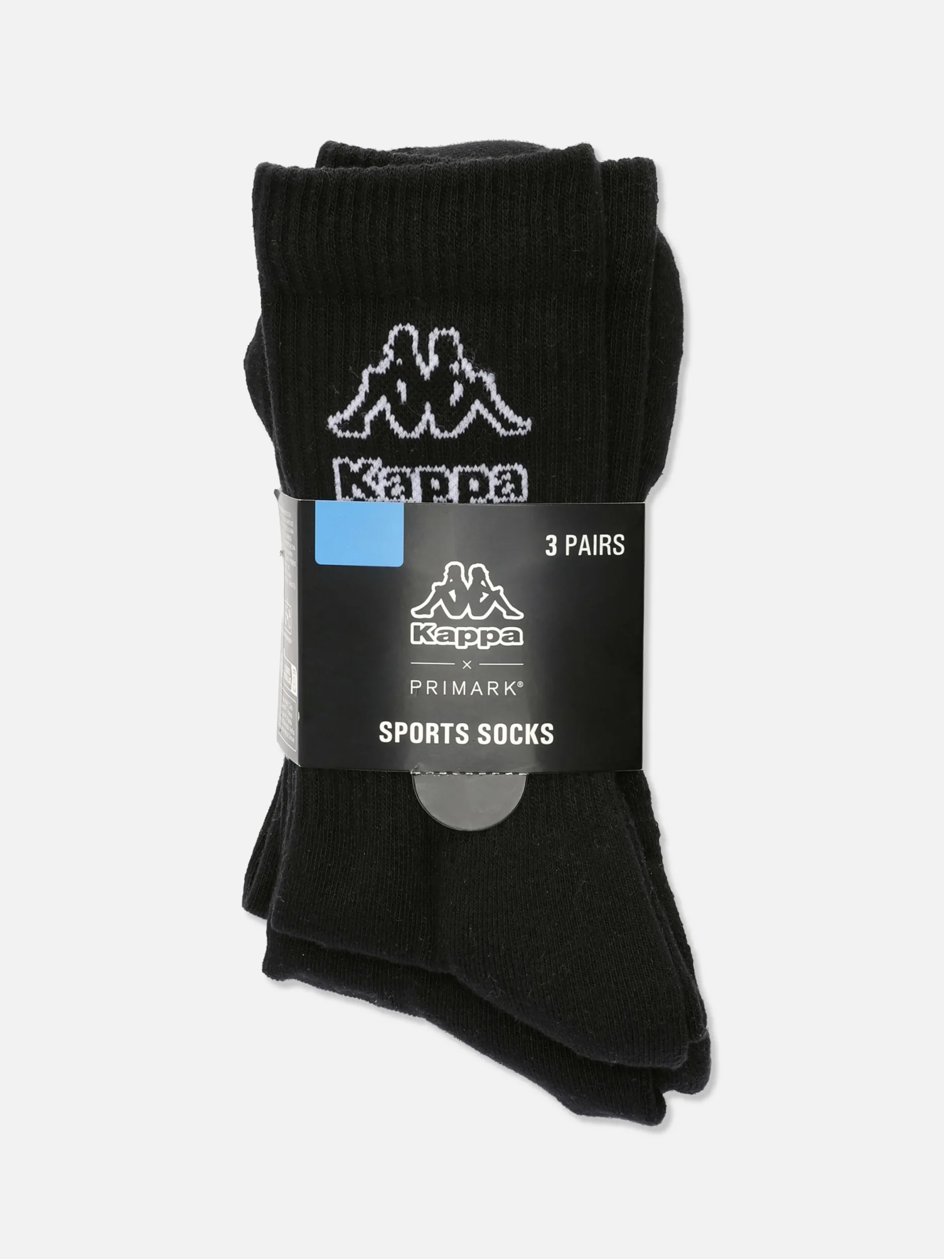 Chaussettes|Vêtements De Sport|Primark Lot De 3 Paires De Chaussettes à Logo Kappa X Noir