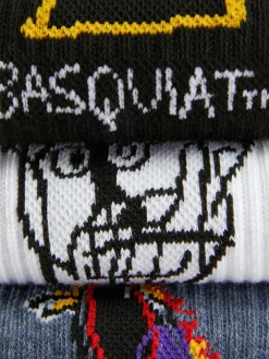 Chaussettes|Primark Lot De 3 Paires De Chaussettes Basquiat Multicolore