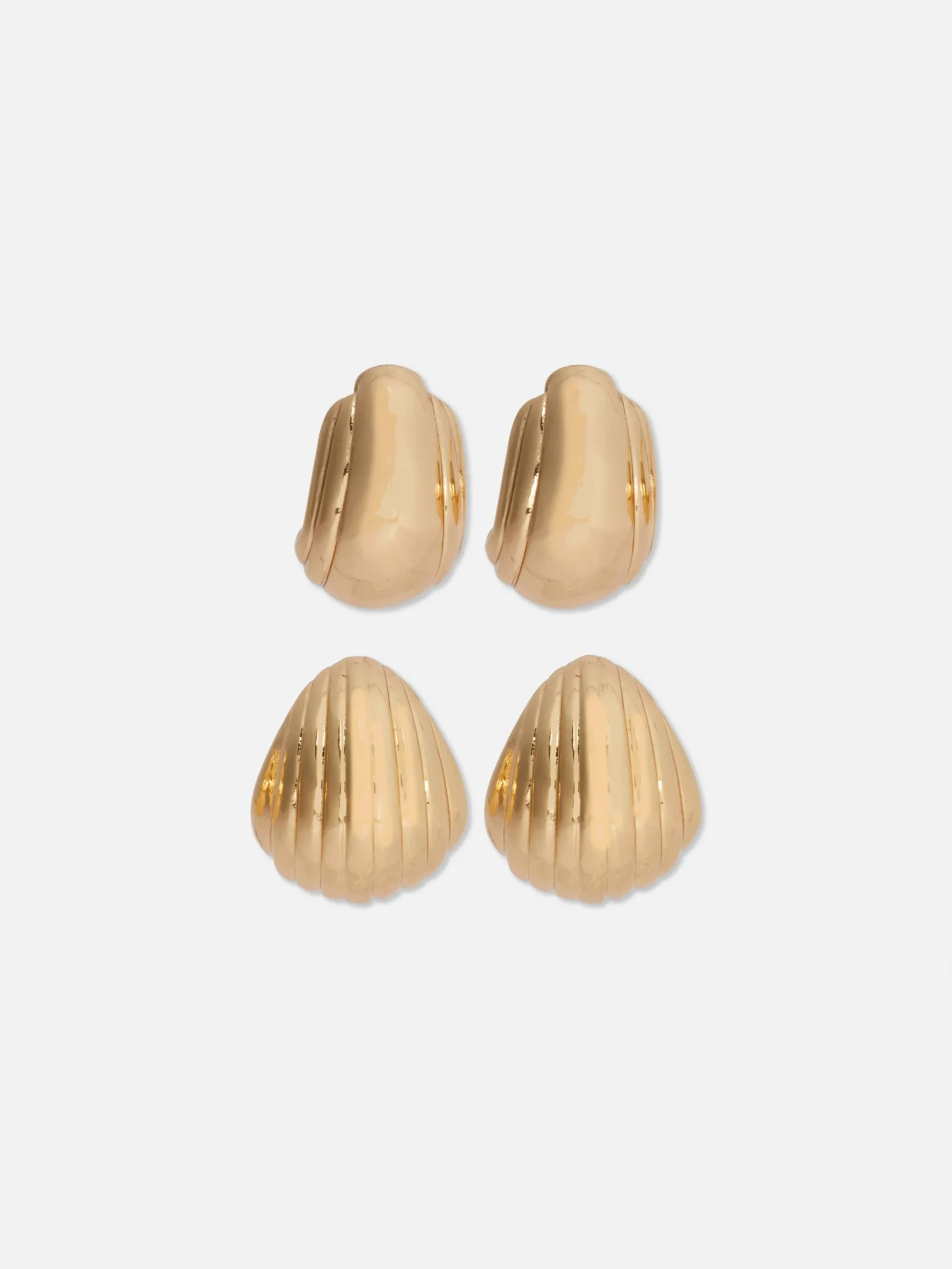 Bijoux|Primark Lot De 2 Paires De Créoles à Coquillages Rita Ora Jaune