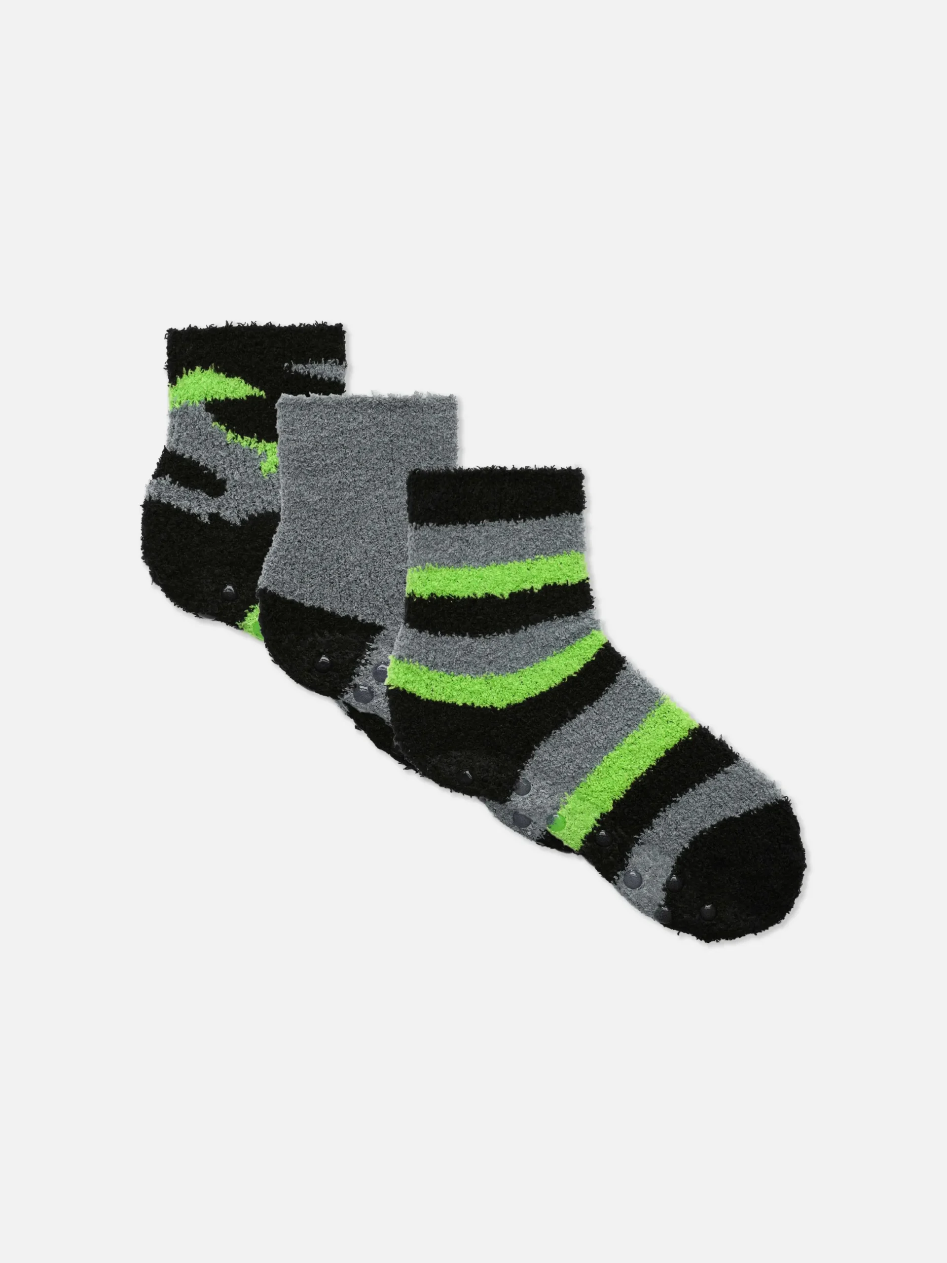 Chaussettes|Primark Lot De 3 Paires De Socquettes Camouflage à Rayures Vert