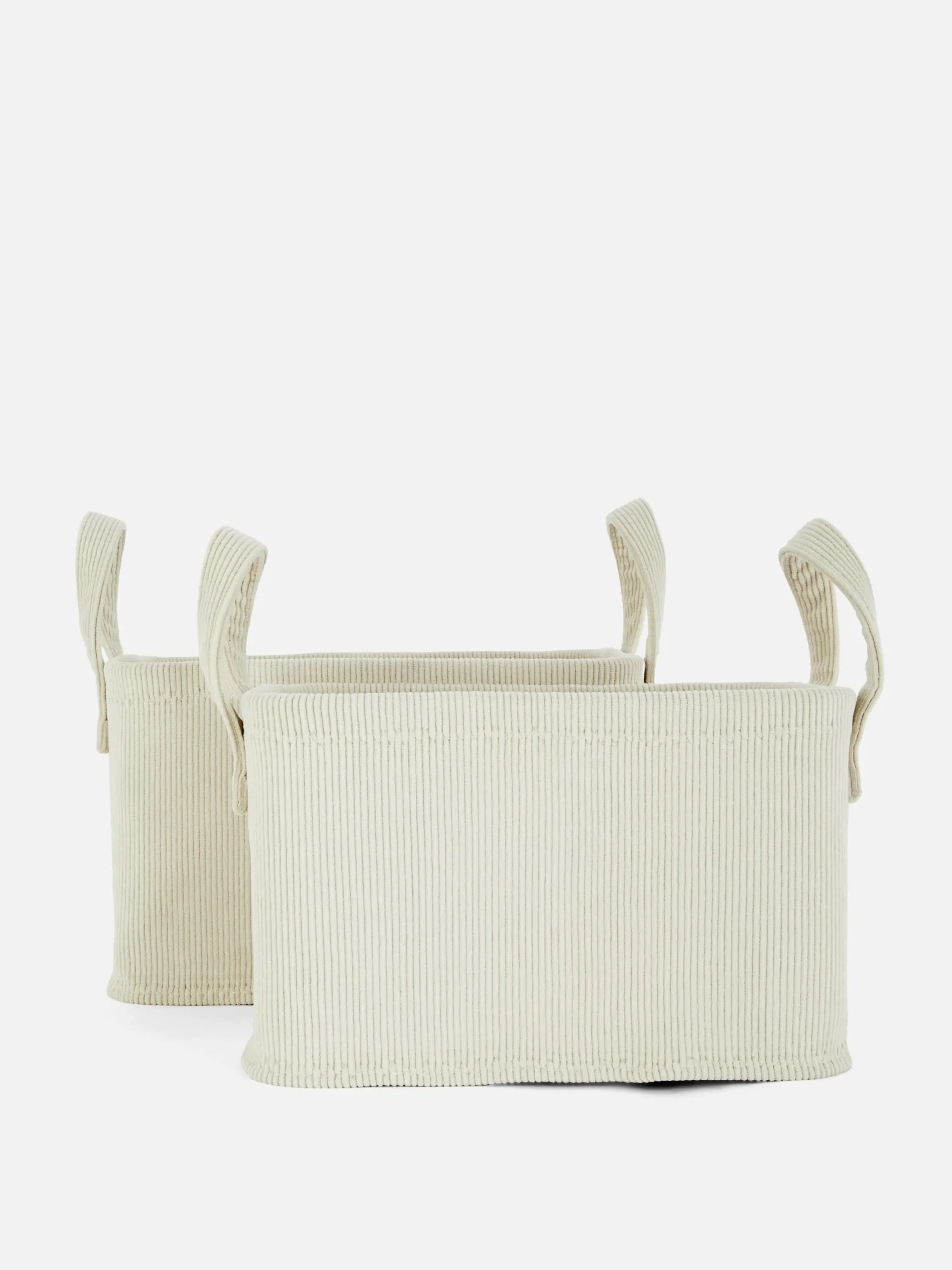 Boîtes Et Paniers|Primark Lot De 2 Paniers De Rangement Gigognes Crème