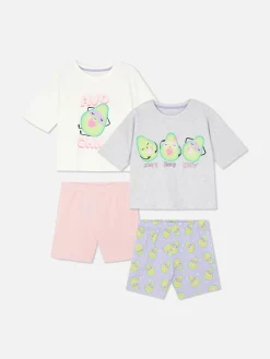 Pyjamas Et Vêtements De Nuit|Primark Lot De 2 Pyjamas Graphiques à Motif Avocat Gris