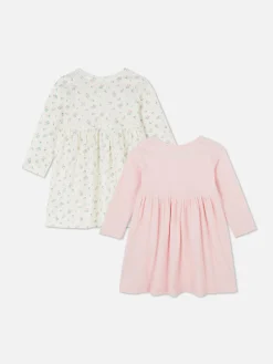 Robes Et Jupes|Primark Lot De 2 Robes Côtelées à Manches Longues Multicolore