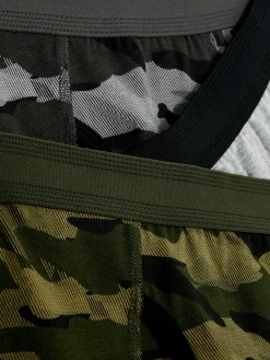 Sous-Vêtements|Primark Lot De 3 Shortys Camouflage En Coton Majoritaire Kaki