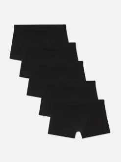 Sous-Vêtements|Primark Lot De 5 Shortys En Modal Mélangé Noir
