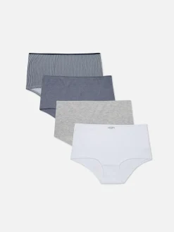 Culotte|Primark Lot De 4 Shortys Variés Pour Tous Les Jours Bleu clair