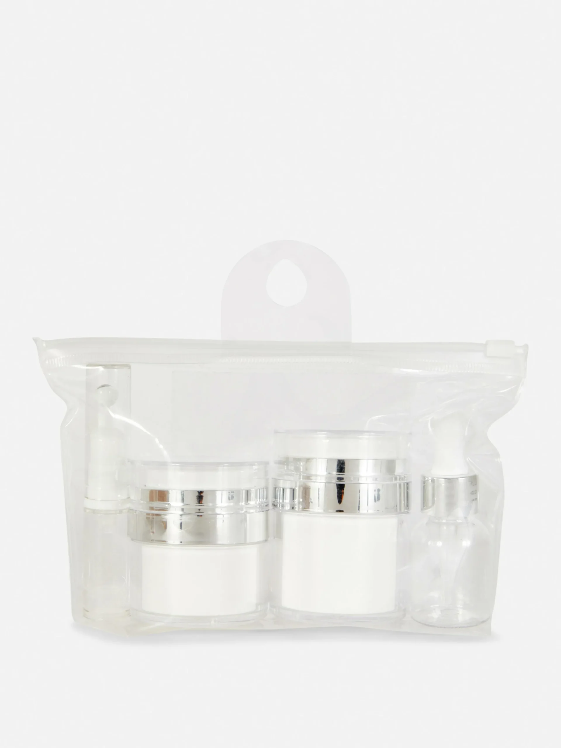 Accessoires De Soins|Accessoires Voyages|Primark Lot De 4 Soins Visage De Voyage Argent